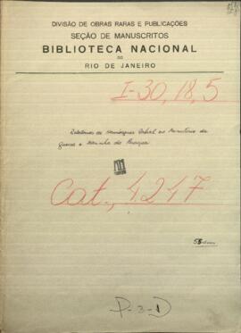 Relatorio de Hermógenes Cabral al Ministro de Guerra y Marina de Paraguay.