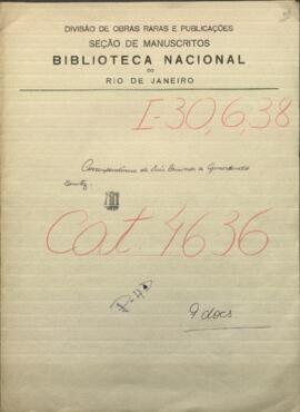 Correspondencia de Luis Caminos a Gumercindo Benítez.