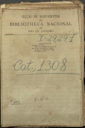 Nota del Ministerio de Relaciones Exteriores de fecha 14 de diciembre de 1858, comunicando el viaje del Presidente de la República.