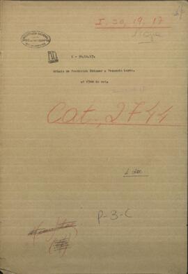 Oficio de Frederick Skinner, Ing. inglés, a Venancio López, Ministro de Guerra y Marina de Paraguay.