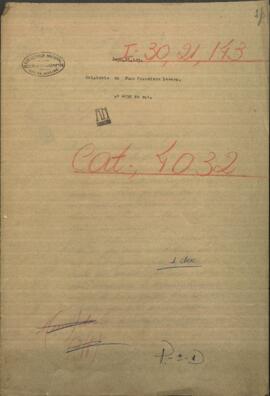 Relatorio de Juan Francisco Lovera, a los miembros de la Junta Gubernativa de Corrientes.