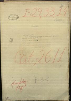 Carta de D. Gregorio Benitez, avisando el envío de mil ejemplares del mapa del Paraguay para el Conde Brayer.