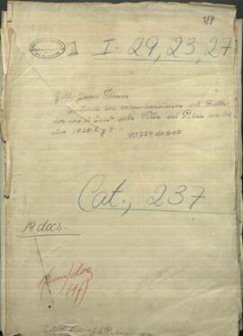 Comunicaciones del Dictador con el comandante de la Villa del Pilar