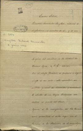 Correspondencia de Don Ricardo Bannister, súbdito británico con el supremo gobierno de la República del Paraguay.